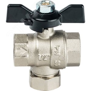 Кран шаровой с фильтром 1/2' ручка бабочка - фото 4