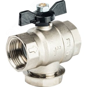 Кран шаровой с фильтром 1' ручка бабочка - фото 1