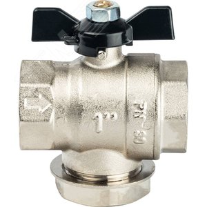 Кран шаровой с фильтром 1' ручка бабочка - фото 2