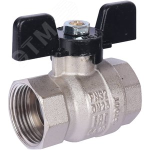 Кран шаровой стандартнопроходной 1' ВВ ручка бабочка - фото 2