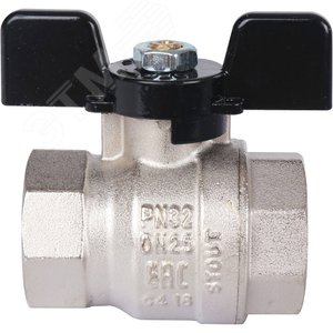 Кран шаровой стандартнопроходной 1' ВВ ручка бабочка - фото 5