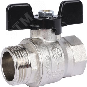 Кран шаровой стандартнопроходной 1' ВН ручка бабочка - фото 1