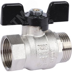 Кран шаровой стандартнопроходной 1' ВН ручка бабочка - фото 2