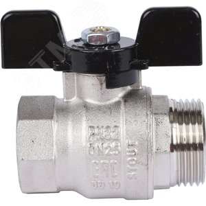 Кран шаровой стандартнопроходной 1' ВН ручка бабочка - фото 4