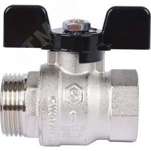 Кран шаровой стандартнопроходной 1' ВН ручка бабочка - фото 6