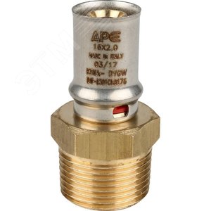 Переходник с наружной резьбой 3/4'x16 для металлопластиковых труб прессовой - фото 2