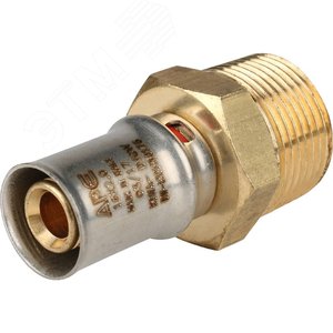 Переходник с наружной резьбой 3/4'x16 для металлопластиковых труб прессовой - фото 5