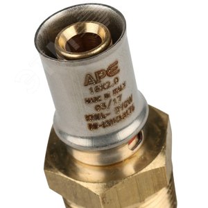 Переходник с наружной резьбой 3/4'x16 для металлопластиковых труб прессовой - фото 7