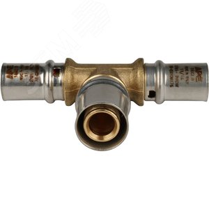 Тройник переходной 16x20x16 для металлопластиковых труб прессовой - фото 2