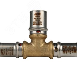 Тройник переходной 16x20x16 для металлопластиковых труб прессовой - фото 5