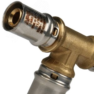 Тройник переходной 16x20x16 для металлопластиковых труб прессовой - фото 7