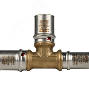 Тройник переходной 20х20х16 для металлопластиковых труб прессовой - фото 6