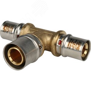 Тройник переходной 20х26х20 для металлопластиковых труб прессовой - фото 1