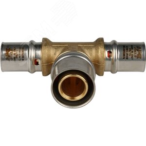 Тройник переходной 20х26х20 для металлопластиковых труб прессовой - фото 2