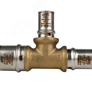 Тройник переходной 26х16х20 для металлопластиковых труб прессовой - фото 4