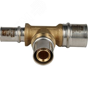 Тройник переходной 26х20х16 для металлопластиковых труб прессовой - фото 5