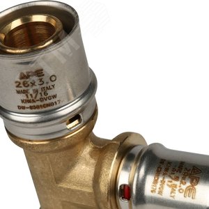 Тройник переходной 26х20х26 для металлопластиковых труб прессовой - фото 7