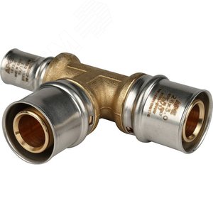 Тройник переходной 26х26х16 для металлопластиковых труб прессовой - фото 1