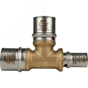 Тройник переходной 26х26х16 для металлопластиковых труб прессовой - фото 4