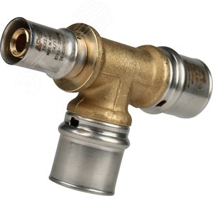 Тройник переходной 26х26х16 для металлопластиковых труб прессовой - фото 6