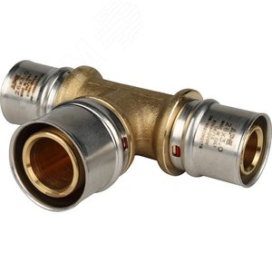 Тройник переходной 26х32х26 для металлопластиковых труб прессовой - фото 1