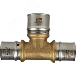 Тройник переходной 26х32х26 для металлопластиковых труб прессовой - фото 5