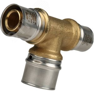 Тройник переходной 26х32х26 для металлопластиковых труб прессовой - фото 6