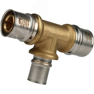 Тройник переходной 32х20х26 для металлопластиковых труб прессовой - фото 4