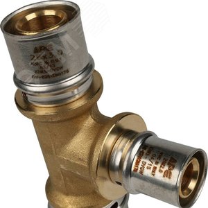 Тройник переходной 32х20х26 для металлопластиковых труб прессовой - фото 7