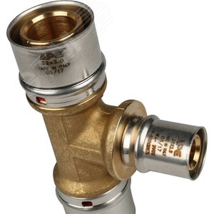 Тройник переходной 32х20х32 для металлопластиковых труб прессовой - фото 7