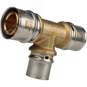 Тройник переходной 32х26х32 для металлопластиковых труб прессовой - фото 2