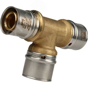 Тройник переходной 32x32x26 для металлопластиковых труб прессовой - фото 4