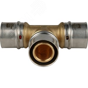 Тройник равнопроходный 32х32х32 для металлопластиковых труб прессовой - фото 2