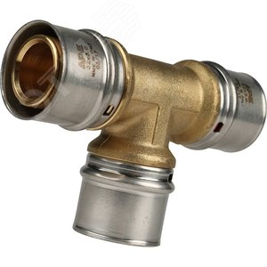 Тройник равнопроходный 32х32х32 для металлопластиковых труб прессовой - фото 4