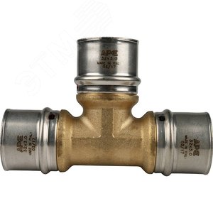 Тройник равнопроходный 32х32х32 для металлопластиковых труб прессовой - фото 5