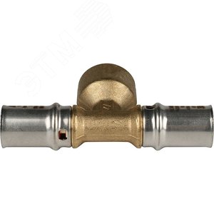 Тройник-переходник с внутренней резьбой 16х1/2'х16 для металлопластиковых труб прессовой - фото 6