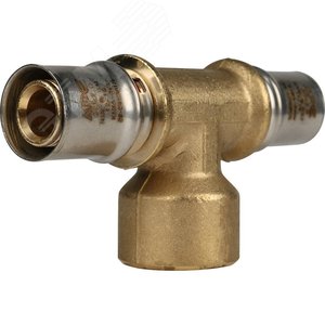 Тройник-переходник с внутренней резьбой 20х3/4'х20 для металлопластиковых труб прессовой - фото 2