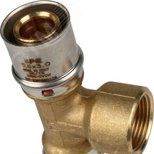 Тройник-переходник с внутренней резьбой 26х3/4'х26 для металлопластиковых труб прессовой - фото 7