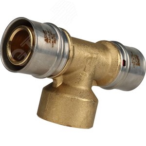 Тройник-переходник с внутренней резьбой 32х1'х32 для металлопластиковых труб прессовой - фото 2