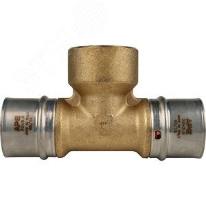 Тройник-переходник с внутренней резьбой 32х1'х32 для металлопластиковых труб прессовой - фото 6