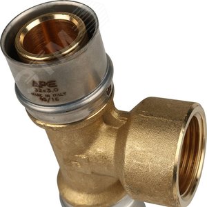 Тройник-переходник с внутренней резьбой 32х1'х32 для металлопластиковых труб прессовой - фото 7