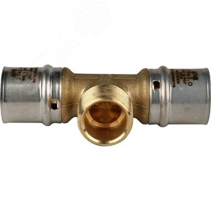 Тройник-переходник с наружной резьбой 26х3/4'х26 для металлопластиковых труб прессовой - фото 4