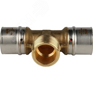 Тройник-переходник с наружной резьбой 32х1'х32 для металлопластиковых труб прессовой - фото 4