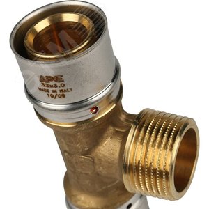 Тройник-переходник с наружной резьбой 32х1'х32 для металлопластиковых труб прессовой - фото 6