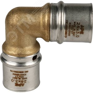 Угольник 26 90 град., пресс, для металлопластиковых труб - фото 7