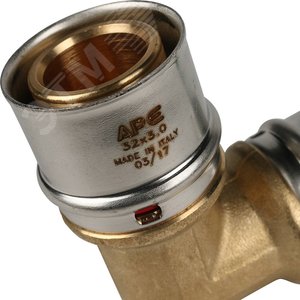 Угольник 32 90 град., пресс, для металлопластиковых труб - фото 7