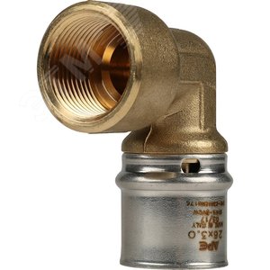 Угольник ВР 3/4'х26 переходной, для металлопластиковых труб прессовой - фото 5