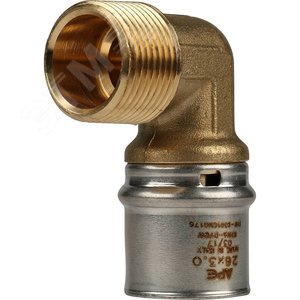 Угольник ВН 3/4'х26 переходной, для металлопластиковых труб прессовой - фото 4