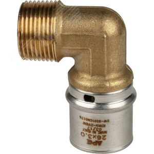 Угольник ВН 3/4'х26 переходной, для металлопластиковых труб прессовой - фото 5