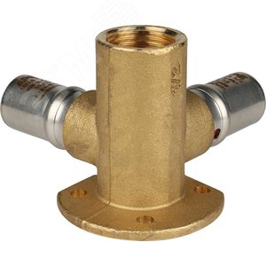 Тройник-пресс настенный с креплением 1/2'х16 для металлопластиковых труб - фото 4